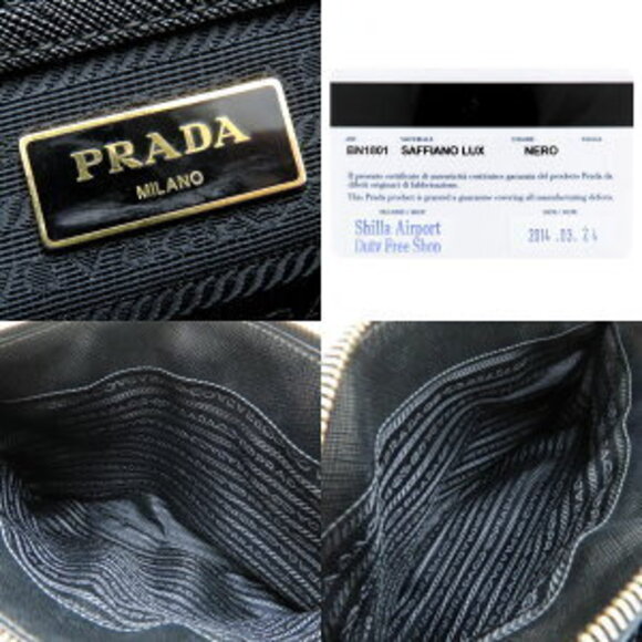 Prada Handbag Saffiano Leather Black - Picture 9 of 10